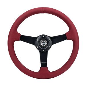 NRG INNOVATION #RST-037MB-BUA Steering Wheel 350mm 1.5 in Dish Burgundy Alcanta
