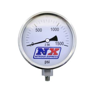 NITROUS EXPRESS #15540 Nitrous Pressure Gauge 4in Dia High Accuracy