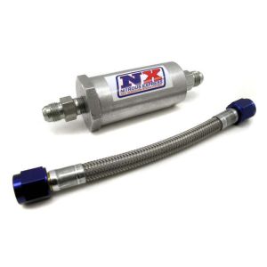 NITROUS EXPRESS #15607 D-4 Pure-Flo Filter & 7in. Stainless Hose