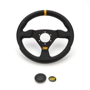 OMP RACING, INC. #OD0-1976-071 Trecento 300mm Steering Wheel Black Leather