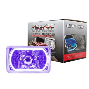 ORACLE LIGHTING #6909-007 4x6in Sealed Beam Head Light w/Halo Purple