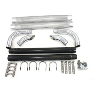 PATRIOT EXHAUST #H1080 Chrome Side Pipes - 80in