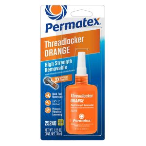 PERMATEX #25240 Threadlocker High Streng th Orange 35ml Bottle
