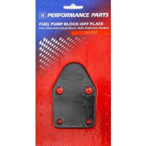 PROFORM #141-212 SBC Fuel Pump Block-Off Plate Black Crinkle