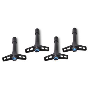 PROFORM #440-756 Mopar V/C Wing Nuts Blk Crinkle Blue Emblem