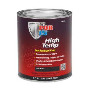 POR-15 #44104 High Temperature Flat Bl ack Paint Quart