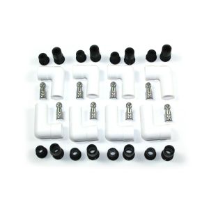 PERTRONIX IGNITION #8501HT-8 Ceramic Spark Plug Boot Kit 90-Deg 8pk White