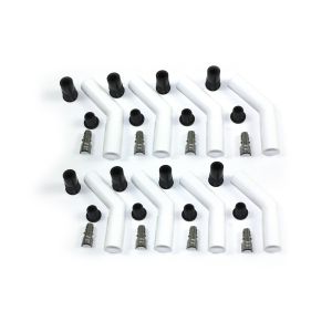 PERTRONIX IGNITION #8503HT-8 Ceramic Spark Plug Boot Kit 45-Deg 8pk White