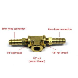 PROSPORT GAUGES #PSFPSTF-8 Adaptor Fitting T for Fuel Pressure Sensor