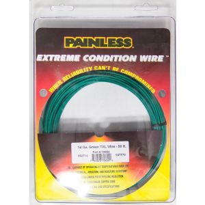 PAINLESS WIRING #70804 14 Gauge Green TXL Wire  50 Ft.