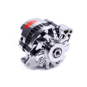 POWERMASTER #178021 Chrome 105amp Small Delco Alternator 1 Wire