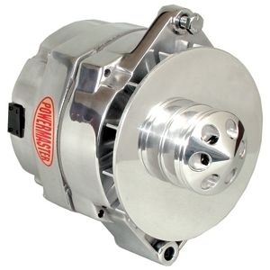 POWERMASTER #67294 Polished Delco 150amp Alternator 1 Wire