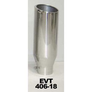 PYPES PERFORMANCE EXHAUST #EVT406-18 Exhaust Tip 4in x 6in 18in L Polished Bolt-on