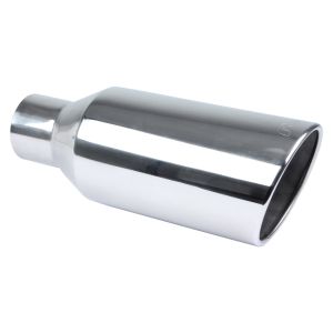PYPES PERFORMANCE EXHAUST #EVT407 Exhaust Tip 4in x 7in 18in L Polished Weld-on