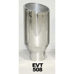PYPES PERFORMANCE EXHAUST #EVT508 Exhaust Tip 5in x 8in x 18in Rolled Pol. Weld-on