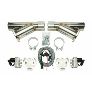 PYPES PERFORMANCE EXHAUST #HVE10K3 Dual Electric Exhaust Cutout 3in w/Y-Pipes