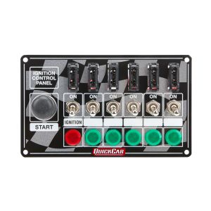QUICKCAR RACING PRODUCTS #50-164 Ignition Panel Fused w/Start Button & Lights