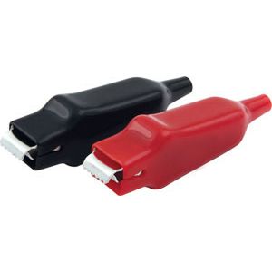 QUICKCAR RACING PRODUCTS #50-435 Alligator Clamps Red & Black (Pair)