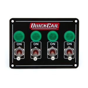 QUICKCAR RACING PRODUCTS #50-718 Accessory Panel 4 Switch w/Pilot Weatherproof