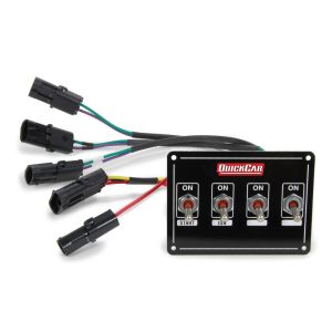 QUICKCAR RACING PRODUCTS #50-7414 Ignition Panel Extreme 4 4-Switch Dual Mag. Pckup