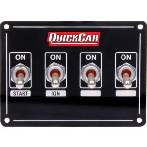 QUICKCAR RACING PRODUCTS #50-7431 Ignition Panel Extreme 4 Switch Single Ignition