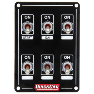 QUICKCAR RACING PRODUCTS #50-7611 Ignition Panel Extreme 6 Switch Dual Ignition