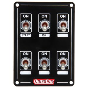 QUICKCAR RACING PRODUCTS #50-7631 Ignition Panel Extreme 6 Switch Single Ignition