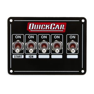 QUICKCAR RACING PRODUCTS #50-7731 Ignition Panel - Single Ing. w/Acc Switches