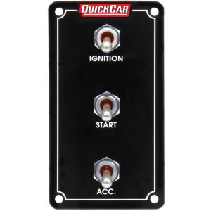 QUICKCAR RACING PRODUCTS #50-790 Ign. Panel Extreme Vert. 3 Switch Pigtail End