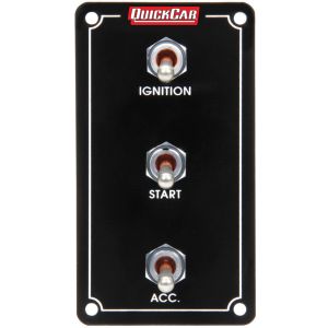 QUICKCAR RACING PRODUCTS #50-7911 Ign. Panel Extreme Vert. 3 Switch Dual Ignition
