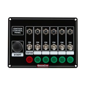 QUICKCAR RACING PRODUCTS #50-869 Ignition Panel w/Start But. 5 Acc. Circut Brkr