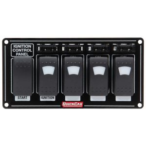 QUICKCAR RACING PRODUCTS #52-864 Ignition Panel w/ Rocker Switches Fuses & Lights