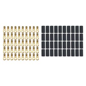 QUICKCAR RACING PRODUCTS #57-481-50 Ring Terminal 1/4in 8 Ga w/Heat Shrink 50pk