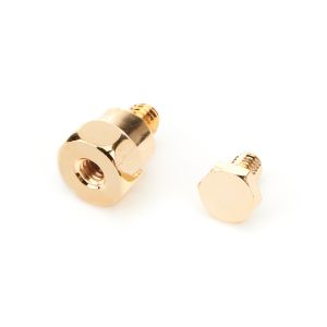 QUICKCAR RACING PRODUCTS #57-665 Battery Terminals Side Mount Gold Bolt (Pair)