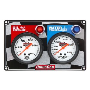 QUICKCAR RACING PRODUCTS #61-6001 2 Gauge Panel OP/WT