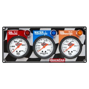 QUICKCAR RACING PRODUCTS #61-6011 3 Gauge Panel OP/WT/OT