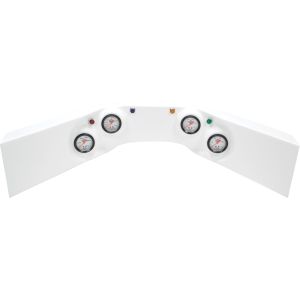 QUICKCAR RACING PRODUCTS #61-6024 4-Gauge Molded Dash OP/WT/OT/FP White