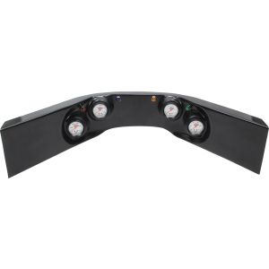QUICKCAR RACING PRODUCTS #61-6724 4-Gauge Molded Dash OP/ WT/OT/FP Black