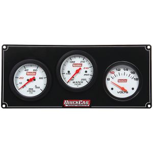 QUICKCAR RACING PRODUCTS #61-7017 3 Gauge Extreme Panel OP/WT/Volts