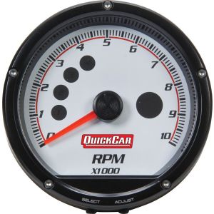 QUICKCAR RACING PRODUCTS #63-001 Redline Multi-Recall Tach White