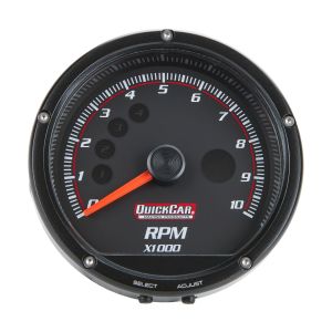 QUICKCAR RACING PRODUCTS #63-002 Redline Multi-Recall Tach Black