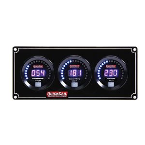 QUICKCAR RACING PRODUCTS #67-3011 Digital 3-Gauge Panel OP/WT/OT