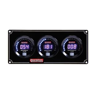 QUICKCAR RACING PRODUCTS #67-3012 Digital 3-Gauge Panel OP/WT/FP