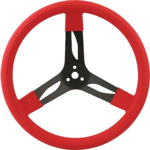 QUICKCAR RACING PRODUCTS #68-0031 15in Steering Wheel Stl Red