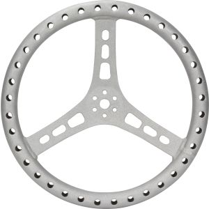 QUICKCAR RACING PRODUCTS #68-005 15in Steering Wheel L/W Aluminum Raw