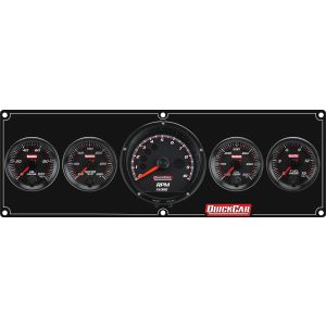 QUICKCAR RACING PRODUCTS #69-4051 Redline 4-1 Gauge Panel OP/WT/OT/FP w/Recall Tac