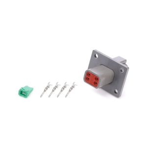 QUICKCAR RACING PRODUCTS #71-347 Plug Deutsch 4 Pin Receptacle w/Flange