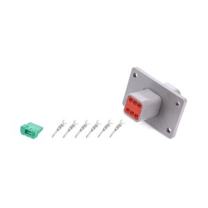 QUICKCAR RACING PRODUCTS #71-367 Plug Deutsch 6 Pin Receptacle w/Flange