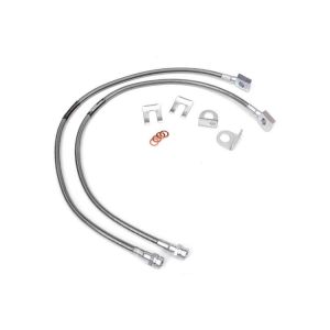 ROUGH COUNTRY #89702 97-06 Jeep TJ Front Stainless Brake Line