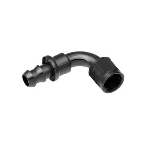 REDHORSE PERFORMANCE #69490 4AN Push Lock Hose End s- Black 90